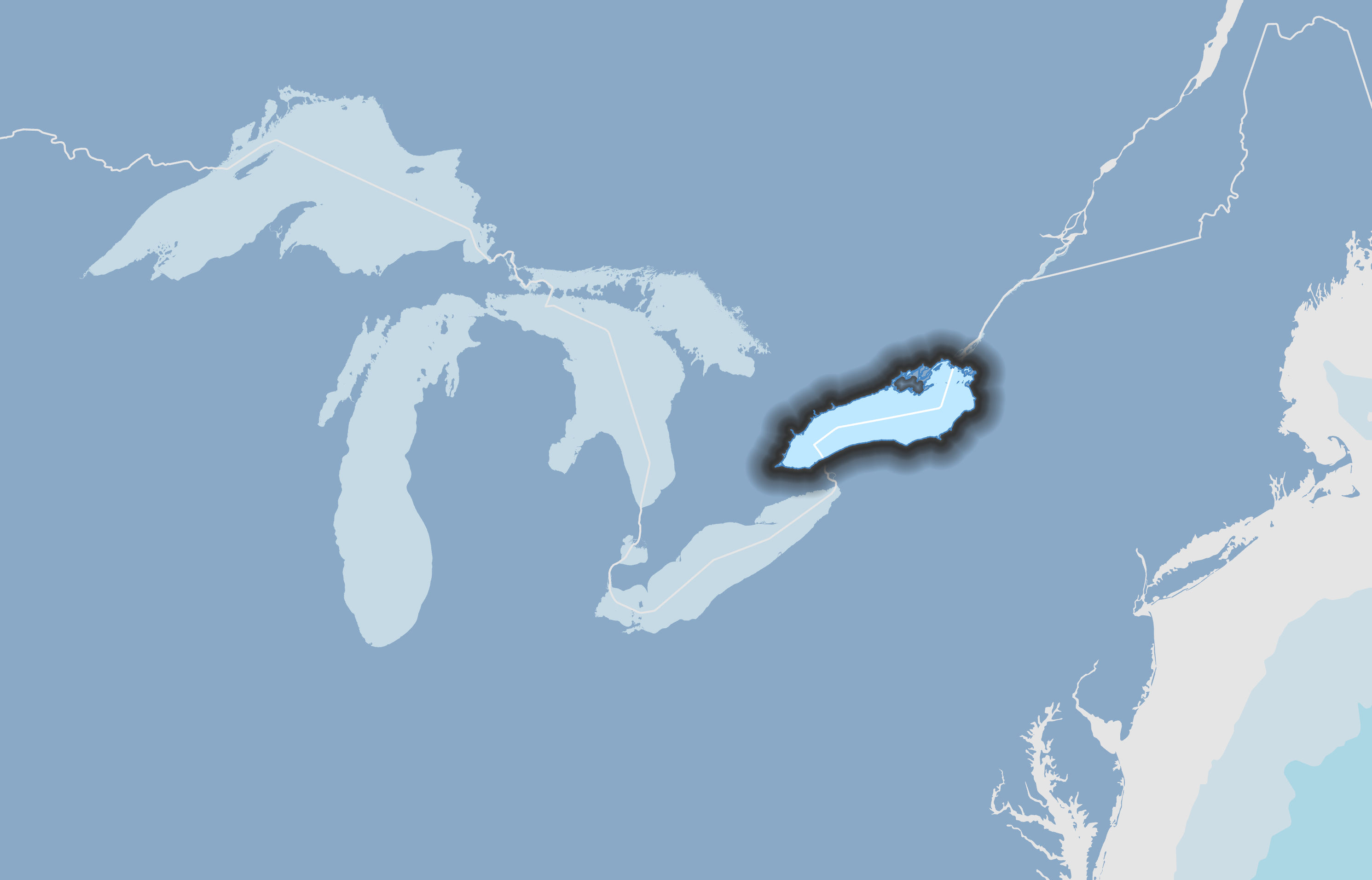 Map of Lake Ontario